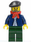 LEGO cty0441 Dark Blue Jacket, Light Blue Shirt, Dark Green Legs, Red Bandana, Black Beret